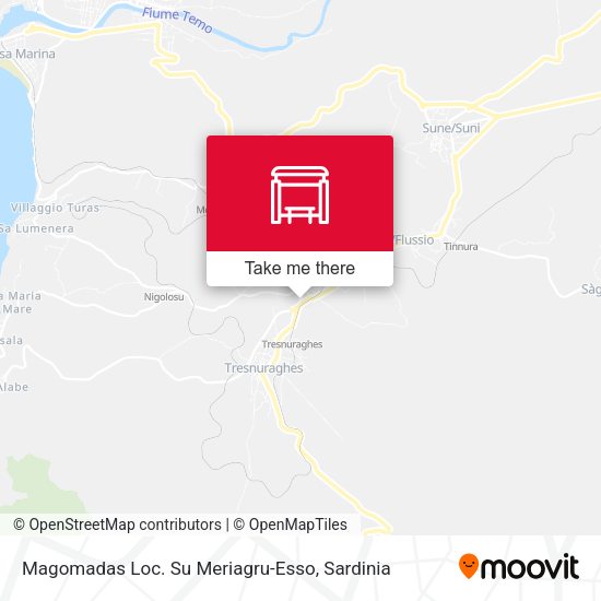 Magomadas Loc. Su Meriagru-Esso map