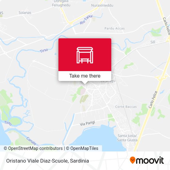 Oristano Viale Diaz-Scuole map