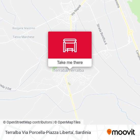 Terralba Via Porcella-Piazza Liberta' map