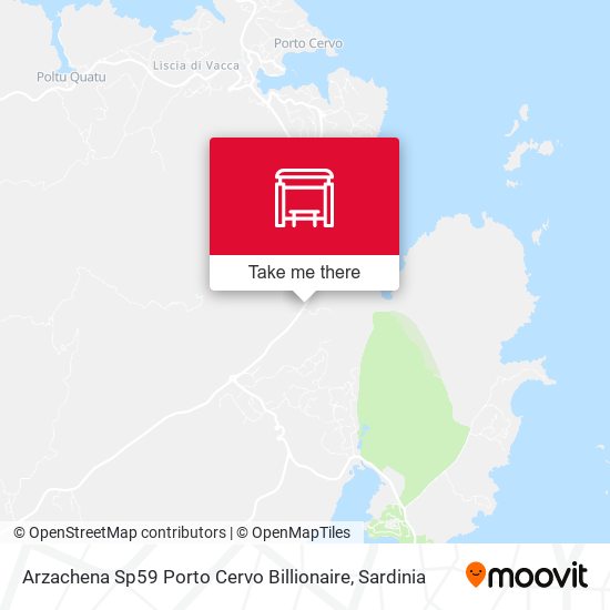 Arzachena Sp59 Porto Cervo Billionaire map