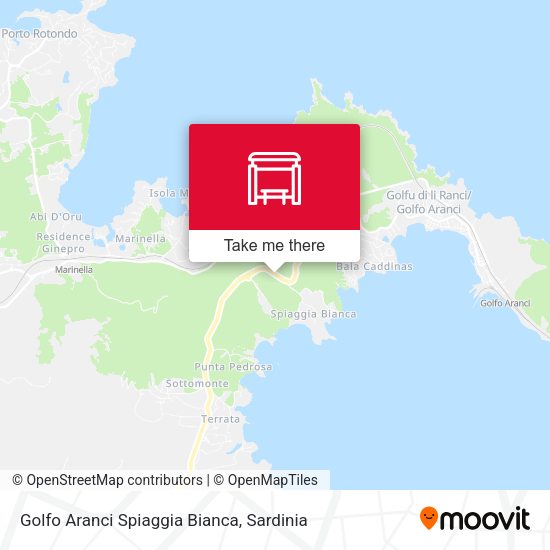 Golfo Aranci Spiaggia Bianca map