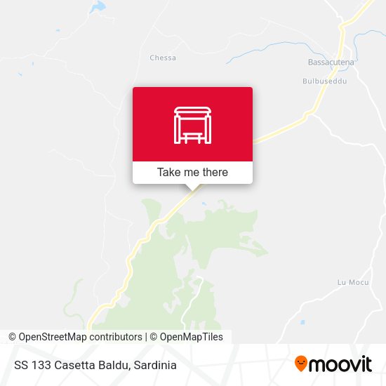 SS 133 Casetta Baldu map