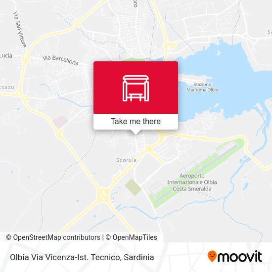 Olbia Via Vicenza-Ist. Tecnico map