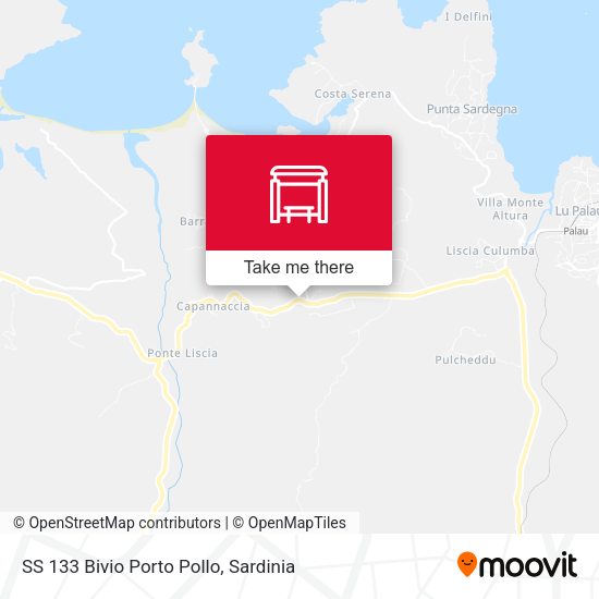SS 133 Bivio Porto Pollo map