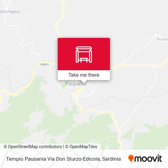 Tempio Pausania Via Don Sturzo-Edicola map