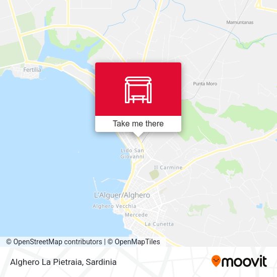 Alghero La Pietraia map