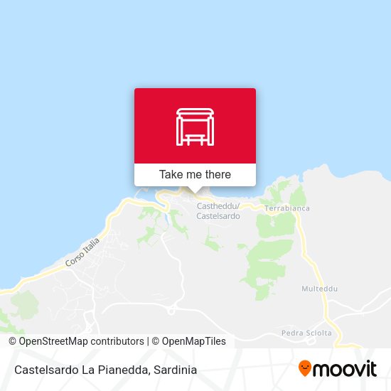 Castelsardo La Pianedda map