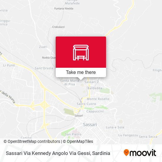 Sassari Via Kennedy Angolo Via Gessi map