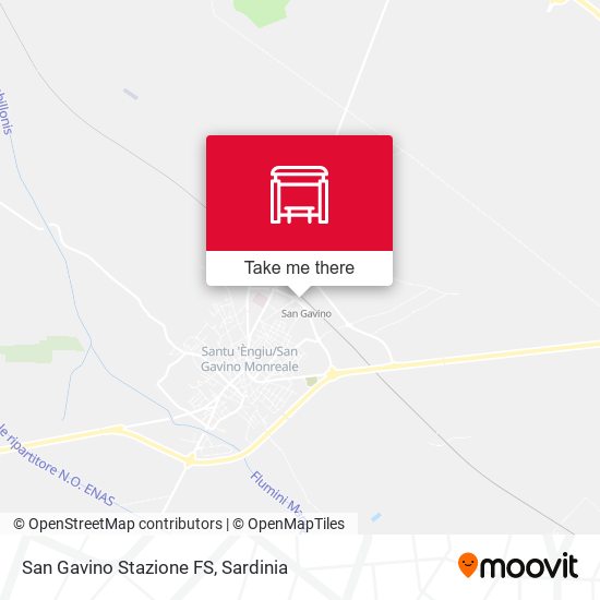 San Gavino Stazione FS map