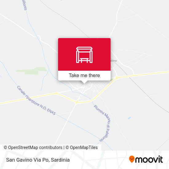San Gavino Via Po map