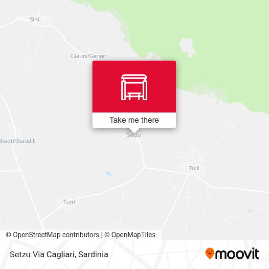 Setzu Via Cagliari map