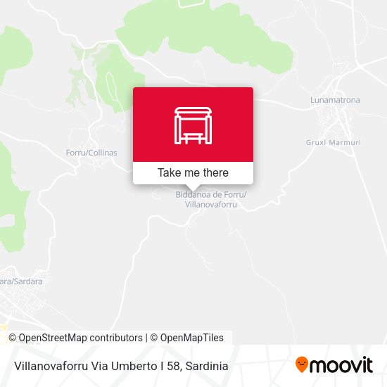 Villanovaforru Via Umberto I 58 map
