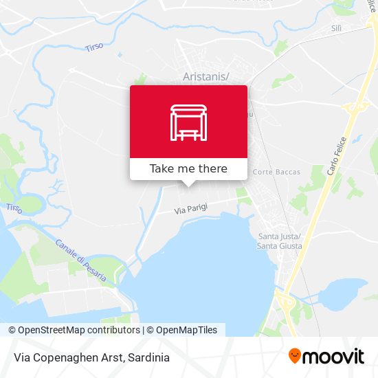 Via Copenaghen Arst map