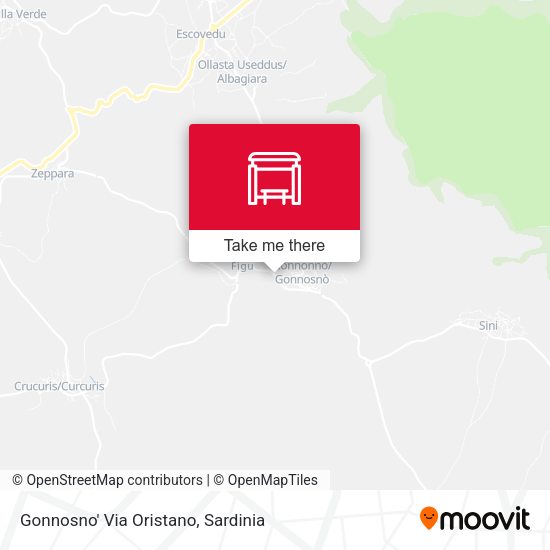Gonnosno' Via Oristano map