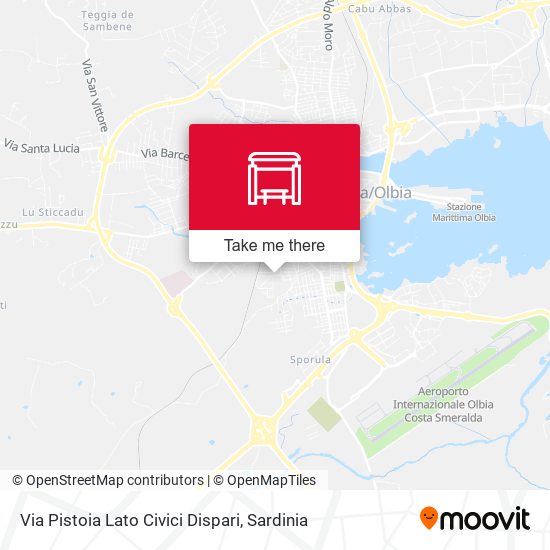 Via Pistoia Lato Civici Dispari map