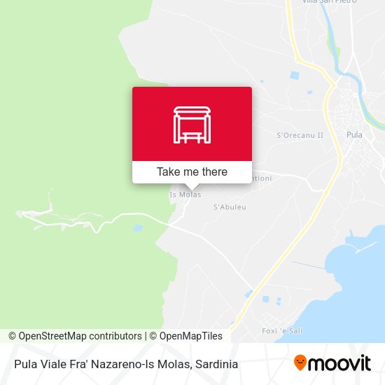 Pula Viale Fra' Nazareno-Is Molas map
