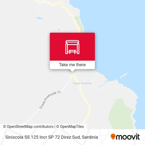 Siniscola SS 125 Incr SP 72 Direz Sud map