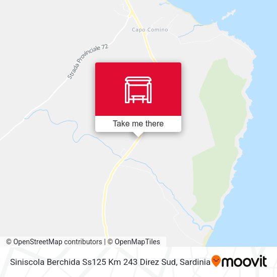 Siniscola Berchida Ss125 Km 243 Direz Sud map