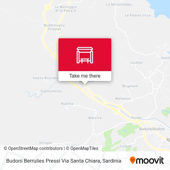 Budoni Berruiles Pressi Via Santa Chiara map