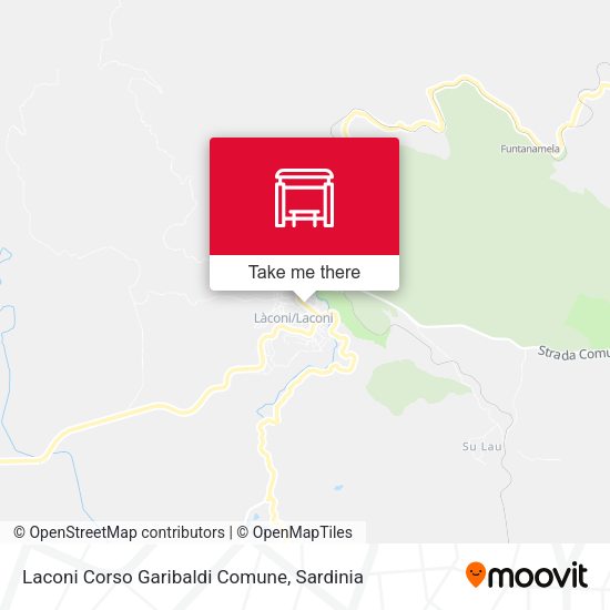 Laconi Corso Garibaldi Comune map