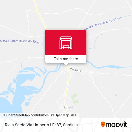 Riola Sardo Via Umberto I Fr.37 map
