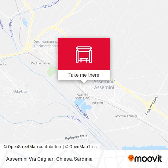 Assemini Via Cagliari-Chiesa map