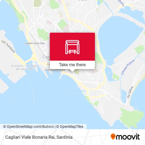 Cagliari Viale Bonaria Rai map