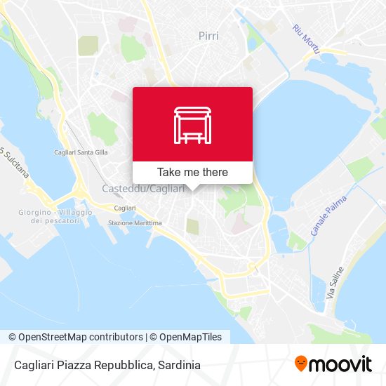 Cagliari Piazza Repubblica map