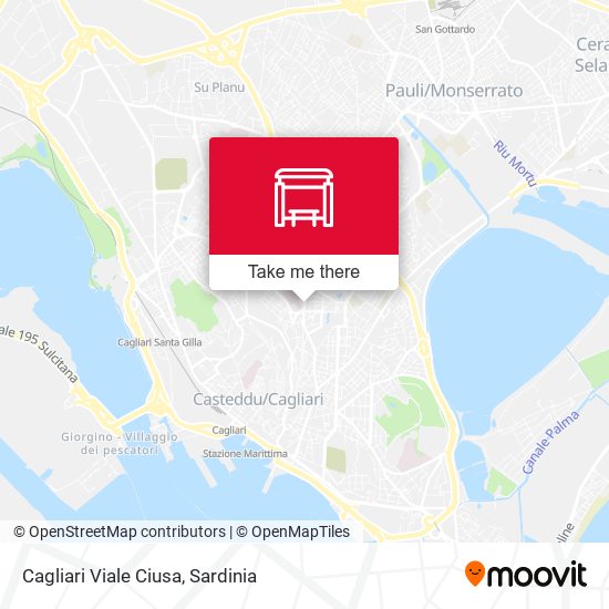 Cagliari Viale Ciusa map
