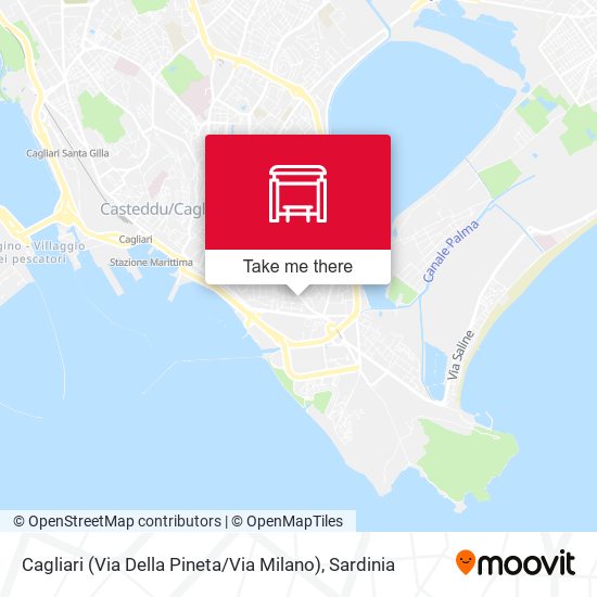 Cagliari (Via Della Pineta / Via Milano) map
