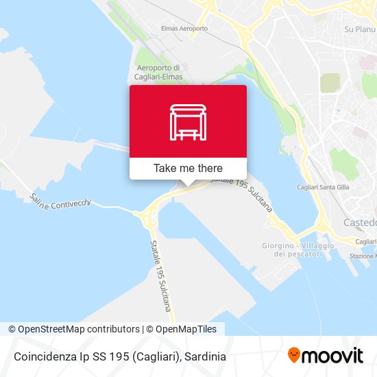 Coincidenza Ip SS 195 (Cagliari) map