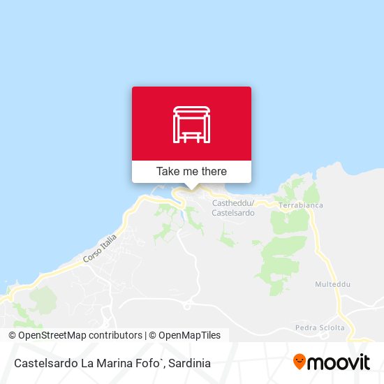 Castelsardo La Marina Fofo` map