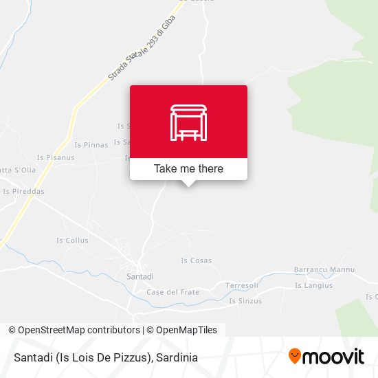 Santadi (Is Lois De Pizzus) map