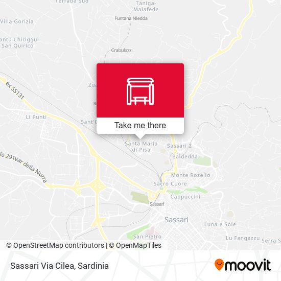 Sassari Via Cilea map