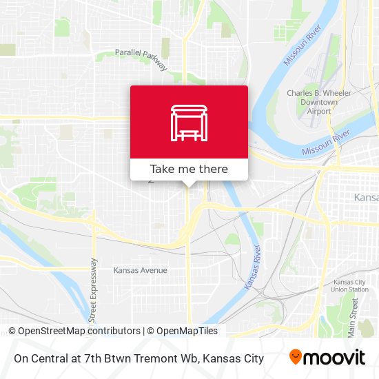 On Central at 7th Btwn Tremont Wb map