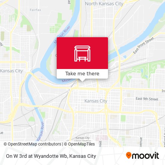 Mapa de On W 3rd at Wyandotte Wb