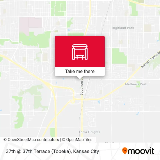 37th @ 37th Terrace (Topeka) map