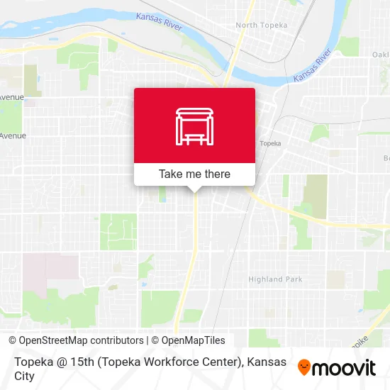 Topeka @ 15th  (Topeka Workforce Center) map