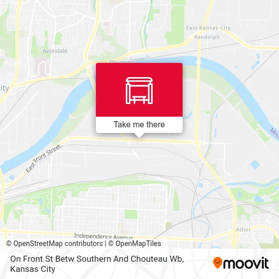 On Front St Betw Southern And Chouteau Wb map