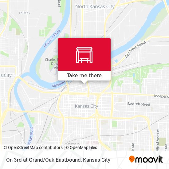 Mapa de On 3rd at Grand/Oak Eastbound
