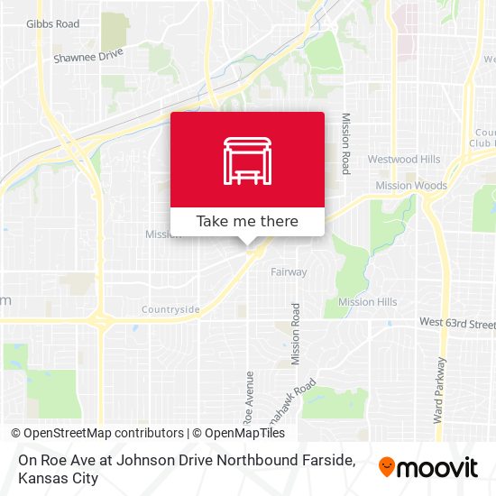 Mapa de On Roe Ave at Johnson Drive Northbound Farside