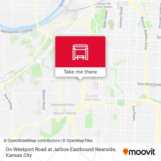On Westport Road at Jarboe Eastbound Nearside map