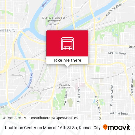 Kauffman Center on Main at 16th St Sb map