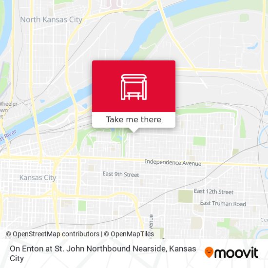On Enton at St. John Northbound Nearside map