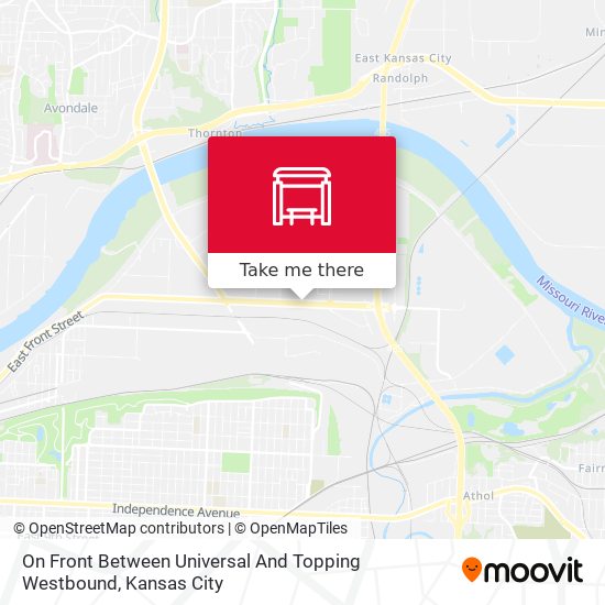 On Front Between Universal And Topping Westbound map