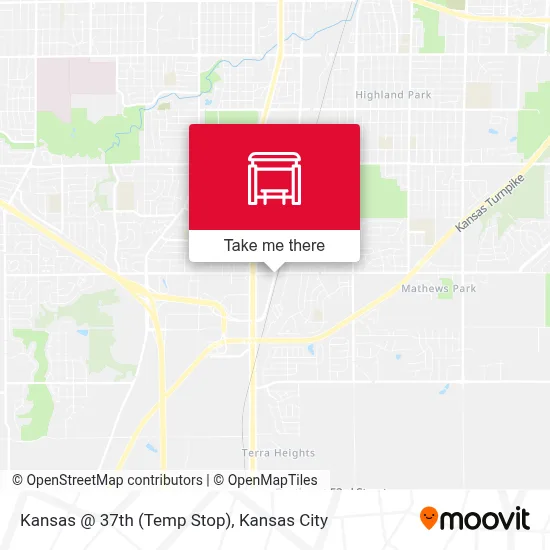 Kansas @ 37th (Temp Stop) map