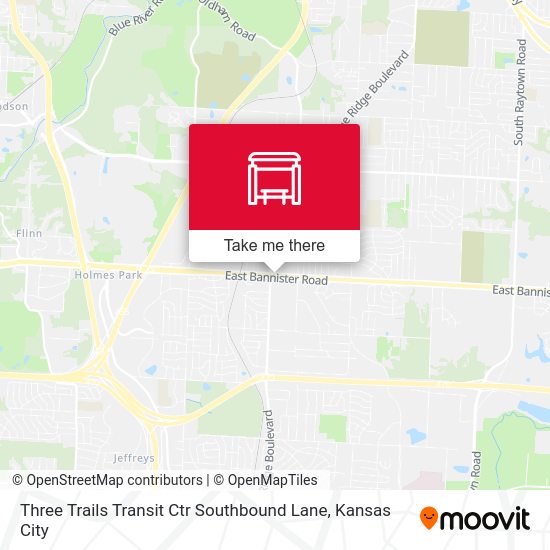 Mapa de Three Trails Transit Ctr Southbound Lane