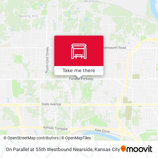 On Parallel at 55th Westbound Nearside map