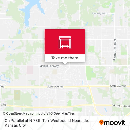 On Parallel at N 78th Terr Westbound Nearside map