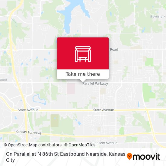 On Parallel at N 86th St Eastbound Nearside map